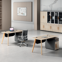 Bureau de direction en bois de haute qualité, mobilier de bureau exécutif, table de travail, style moderne, bureau de direction