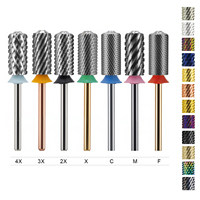 Elesecret - Juego de Brocas de Carburo de Tungsteno y Diamante para Uñas, con Puntas Acrílicas para Pulir y Limpiar Cutículas, para Uso en Salón