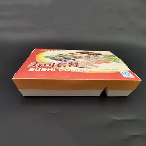 Kingwin White Card Board zum Mitnehmen Japanische Sushi Bento Einweg papier Lebensmittel verpackung Sushi Box