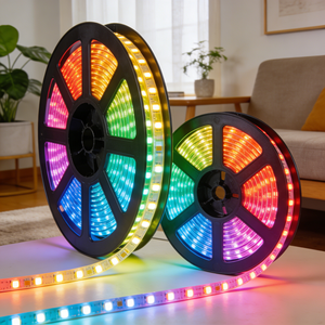 Tira <span class=keywords><strong>de</strong></span> Luces LED SMD 2835, 60/240/120 LED, Rojo, Azul, Dorado, Amarillo, Verde, Rosa, Morado, Naranja, Azul Hielo, Verde Marte, Amarillo Limón, 2835 - Product Image 5