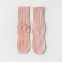 Chaussettes de sport en coton tricoté pour femmes, logo personnalisé, compression, chaussettes de yoga et de pilates, antidérapantes, respirantes, chaussettes de fitness d'automne