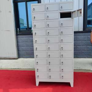 Armoire de rangement multi-portes <span class=keywords><strong>en</strong></span> acier Factory30 avec pieds, pour salle de sport, école, personnel et bureau - Product Image 1