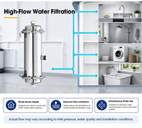 Purificateur d'eau à ultrafiltration à membrane en alliage de PVC, durable, à longue durée de vie, avec bride scellée, pour usage domestique quotidien continu