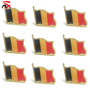 Broche drapeau de la Belgique en alliage métallique, épinglette souvenir pour chemise, chapeau, sac à dos, accessoires de bijouterie, badge décoratif - Product Image 1