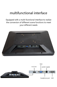 OEM New 15inch 4:3 Metal Rugged IP65 Waterproof TFT LCD Glass Panel Pc Touch Screen Monitor VGA BNC USB DVI Serial RS-232 Rohs - Product Image 5