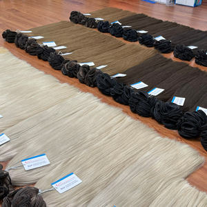 Coiffures populaires 2025: extensions de cheveux humains de trame nouées à la main faisceaux sans perte ni emmêlement - Product Image 1