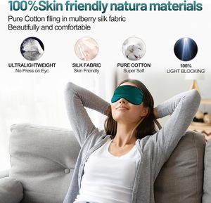 Masque de sommeil en satin de soie personnalisé avec logo, sangle réglable, masque de nuit pour femmes et hommes, durable, pour les voyages, cadeau pour les demoiselles d'honneur - Product Image 3