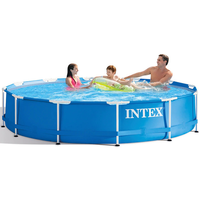 INTEX 28200 305*76cm Runder Blauer Family Fun Frame Stahlrahmenpool