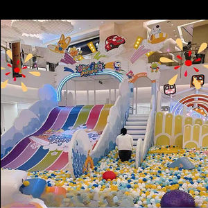 어린이를위한 맞춤형 대형 실내 놀이터 세트 슬라이드 볼 피트 터널이있는 소프트 플레이 센터 어린이 역할 놀이 집 - Product Image 6