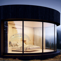 Cabine Glamping Modulaire en Bois pour Expédition et Chargement Faciles – Maisons Préfabriquées de Luxe en Bois Rond – Maisons Circulaires