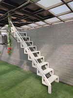 Escalier télescopique pliable en aluminium noir avec revêtement en poudre, style australien/américain moderne - Durable et écologique