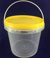Offre Spéciale Impression Personnalisée Et Logo 2L CLAIR Ou Seau En Plastique Transparent Pour L'emballage De Nourriture