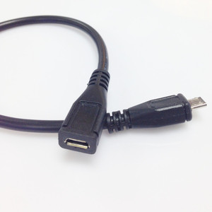 <b>Micro</b> Usb 2.0 Male To Female <b>Extension</b> Cable 30Cm Black For Android Devices - Product Image 3