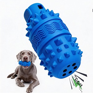 Jouets pour chiens sur mesure pour les mâchoires agressives, jouet interactif en caoutchouc naturel à mâcher et qui couine pour les races moyennes et grandes - Product Image 1