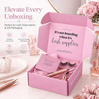 Boîtes d'expédition en carton ondulé rose argenté personnalisées pour emballages de cosmétiques, de rouges à lèvres, avec logo