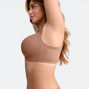 Waistdear Sujetador Transpirable para Mujer, Sin Costuras, con Soporte <span class=keywords><strong>Profundo</strong></span>, Paneles Laterales Anchos, Copas Semifijas, Tallas Grandes, Sin Aros - Product Image 5