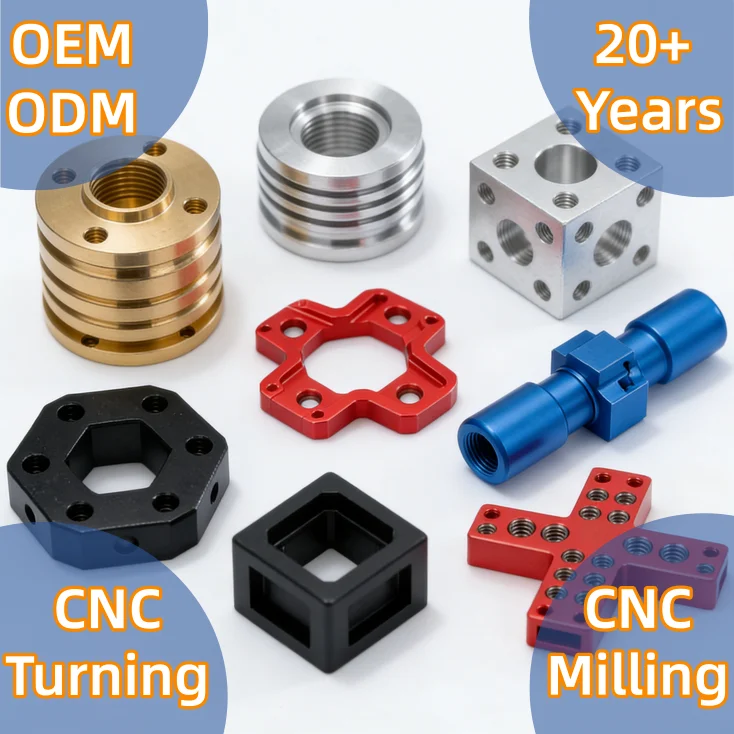 20+ Years Factory OEM CNC Machining Stainless Steel Aluminum 6061 Precision Metal Parts Drilling 3D Custom Service