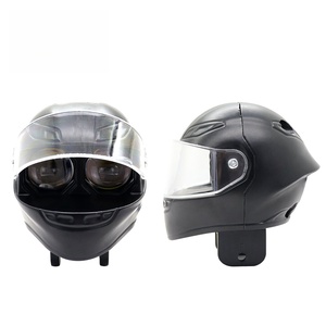 Faro LED de doble color para motocicleta, diseño de casco, 2 lentes, delantero, IP67, impermeable, luces antiniebla para coches, motocicletas, camiones 2 - Product Image 2