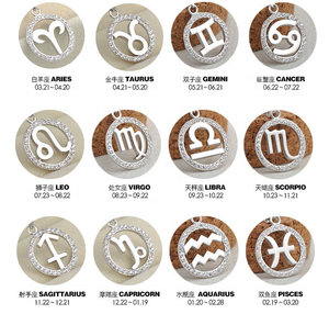 925 personalizzato in argento sterling micro pavè zircone leo e taurus ciondolo dodici costellazioni collana gioielli da donna - Product Image 6