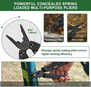 Outil multifonctionnel de camping NexTool 11 en 1 avec pince à bec effilé, <span class=keywords><strong>ciseaux</strong></span>, embouts de tournevis, couteau de poche en acier inoxydable, outil de jardin - Product Image 5
