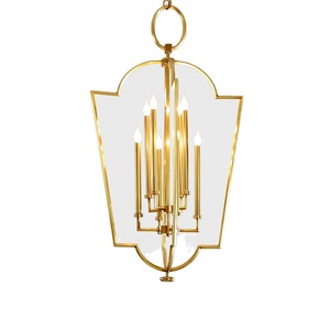 Elegant Simple Creative Design <strong>Cage</strong> Lantern Globe Chandelier Hanging Lamp Wholesale Brass <strong>Lighting</strong> - Product Image 1