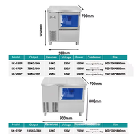 Machine à glaçons électrique commerciale entièrement automatique en acier inoxydable 304 avec arrêt automatique 50x70x80cm pour les bars et les salons de thé