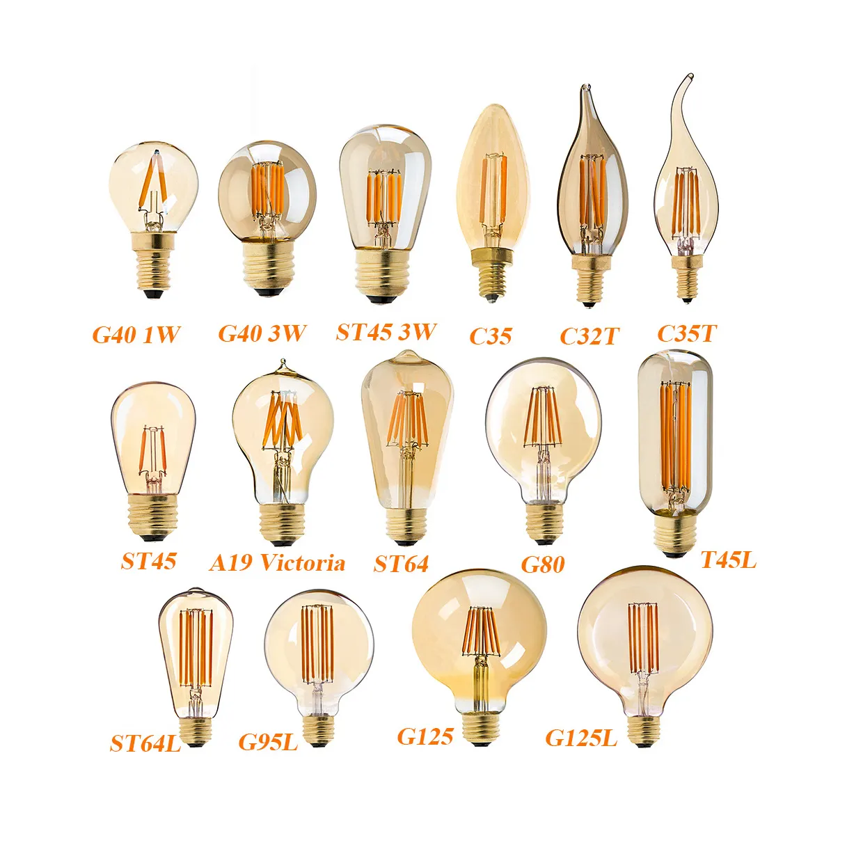Wholesale Price Dimmable Vintage Edison Light Bulbs G95 Led Filament Bulb