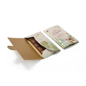 Kotak kertas ramah lingkungan kemasan kotak coklat Bar kemasan kotak tampilan kertas untuk coklat