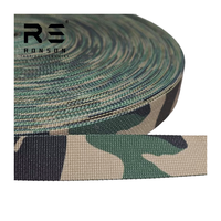 Sangle en nylon imprimée camouflage Multicam haute ténacité 25 mm, motif uni large de 10 mm pour vêtements de sport, chaussures et sangles