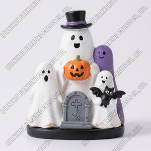 Personalizada Halloween Spirit Festival Decoración Creativa Calabaza Cuervo Fantasma Estatua Escultura de Resina - Product Image 3