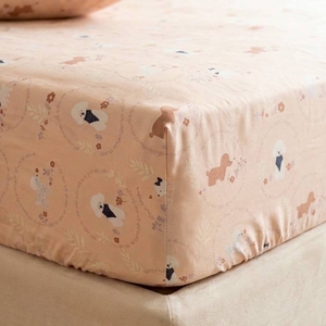 Fabrication OEM, drap-housse en lyocell 40s, motif caniche de dessin animé, naturel, rafraîchissant et doux pour la peau, pour chambre d'enfant à la maison - Product Image 2
