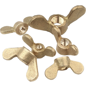 Écrous à oreilles en laiton massif (écrous papillon) à serrage manuel pour boulons et vis M3-M24, fixation <span class=keywords><strong>Guer</strong></span>, modèle DIN315 pour le bois - Product Image 2