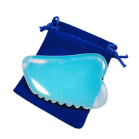 Planche de massage Gua Sha concave HZ en opalite rose, outil de massage en pierre de jade