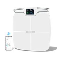 Balances de poids de salle de bain Bluetooth à poignée rétractable de 180kg Balance de graisse corporelle numérique intelligente Balance de santé de fitness intelligente