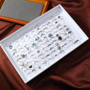 Mixed-Style Vintage Antique <strong>Silver</strong> <strong>Statement</strong> <strong>Ring</strong> Set 50-100 Pieces in Box Fashionable Trendy <strong>Rings</strong> - Product Image 2
