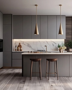 <span class=keywords><strong>Cucina</strong></span> moderna di lusso personalizzata, prodotta nella fabbrica di Foshan, <span class=keywords><strong>con</strong></span> finitura in PET, struttura in legno, ristrutturazione <span class=keywords><strong>con</strong></span> isola, <span class=keywords><strong>cucina</strong></span> completa. - Product Image 5