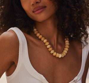 주잉 6x10mm 스페이서 아바쿠스 비즈 자수정 시트린 호안석 말라카이트 매듭 스테인리스 스틸 목걸이 패션 목걸이 - Product Image 5