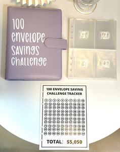 100 Enveloppe Défi <span class=keywords><strong>Couple</strong></span> Enveloppe Défi Économie D'argent Livre Classeur A5 Notebook Bloc-Notes - Product Image 6