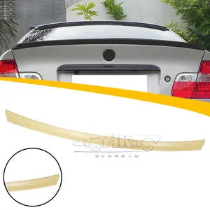 Haosheng Car Accessories Unpainted Rear Trunk Boot Lip Spoiler Wing For BMW 3 Series E46 M3 1998 1999 2000 2001 2002 2003-2006