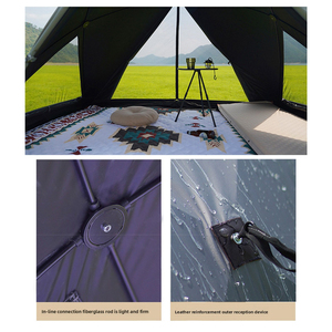 E-RIKE Portable One <b>Bedroom</b> Four-Season Camping <b>Tent</b> 4 Persons Waterproof 3000mm Automatic Popup for Outdoor Use - Product Image 3