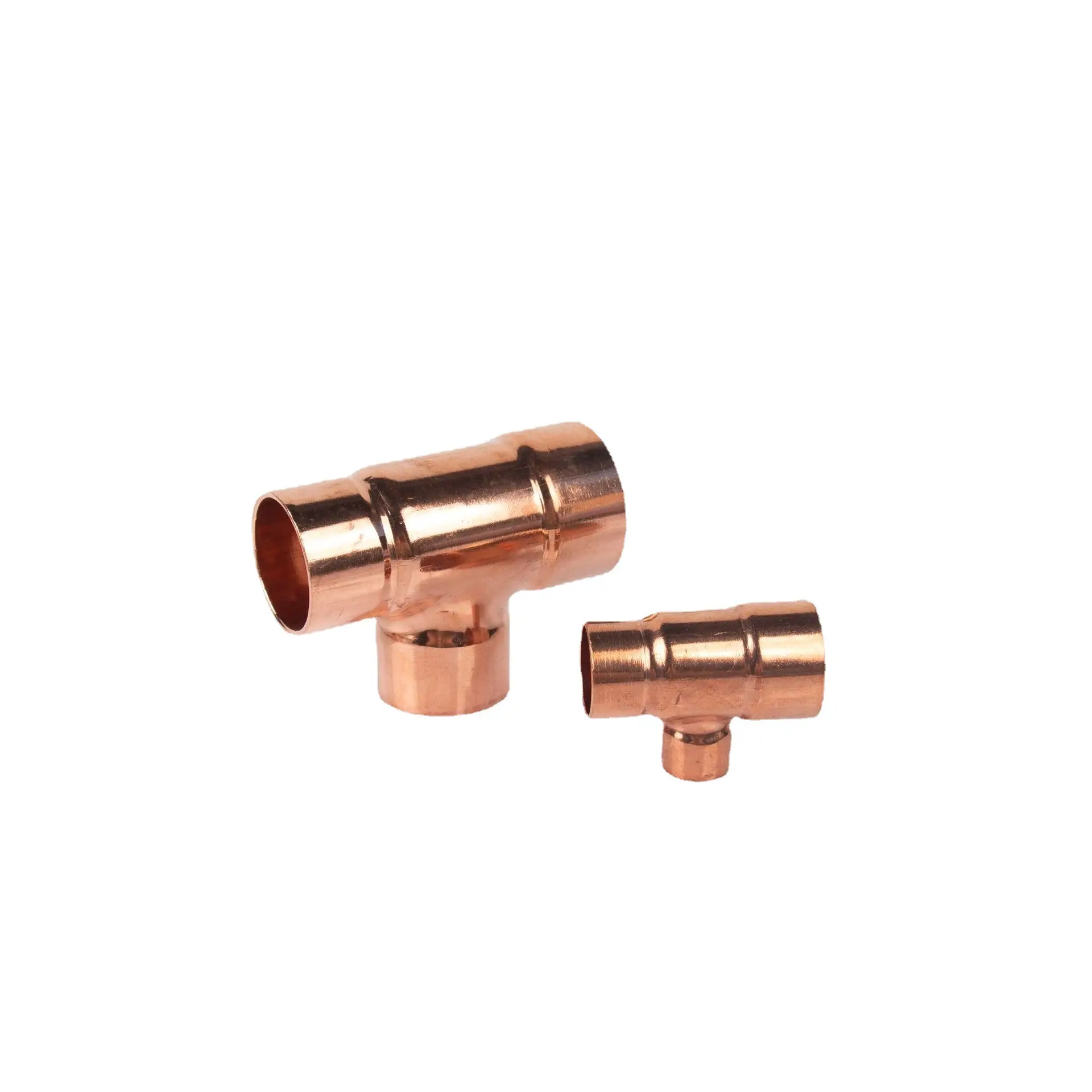 sanitary Copper pipe fitting Socket reducer tee tube joints
