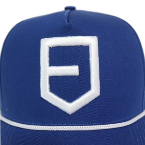 Pequeño MOQ Fabricante de sombreros Logotipo bordado en 3D personalizado Sombrero de ala curva Color <span class=keywords><strong>azul</strong></span> Algodón 5 paneles Cuerda de golf al aire libre Gorra de béisbol - Product Image 6