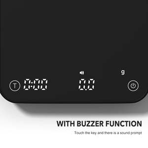 가정용 주방 전기 디지털 블랙 커피 도징 배터리 드롭 스케일 스마트 2000g 0.1g 커피 자동 스케일 기계 - Product Image 2