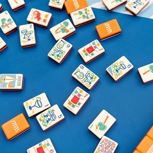 Cadeau de luxe Baja Mahj, jeu de Mahjong américain en acrylique gravé à 3 couches, résistant aux rayures - Product Image 4