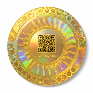 Etiquetas Adhesivas de Vinilo Holográficas 3D con Código QR Personalizado, Anti-Falsificación, Resistentes al Agua, para Bebidas, Whisky y Manualidades - Product Image 1
