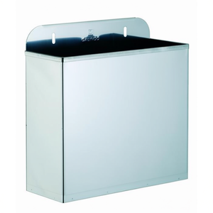 Cestino per Rifiuti in Acciaio Inox da Parete, Rosso, per Parcheggi - Product Image 2