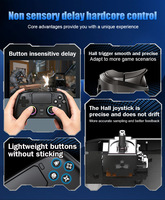 Control Inalámbrico para PS5 con Luces RGB, Giroscopio de 6 Ejes, Motor de Vibración, Turbo, Macro Programable y Función de Gatillo Hall
