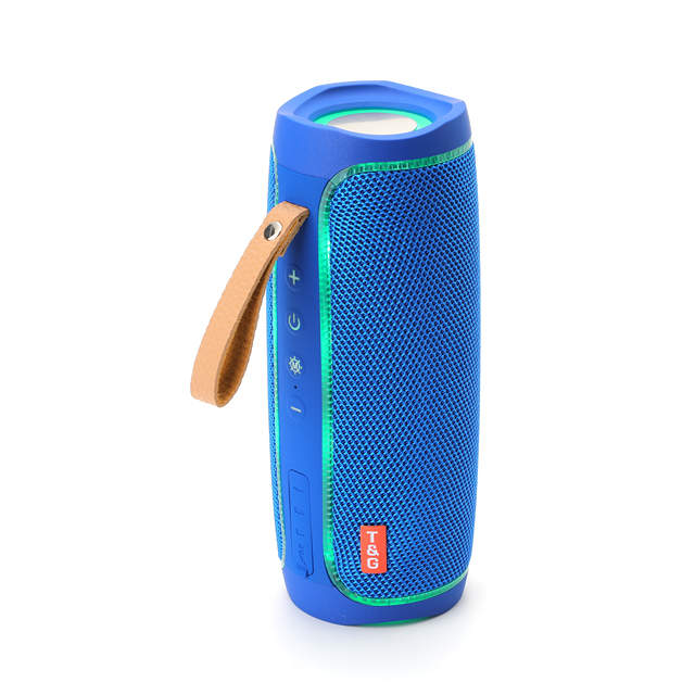 2021 Hot Sell T&G Original Factory TG Speaker Fabric Wireless Speaker 10W Portable Outdoor Loudspeaker with LED Light TG287