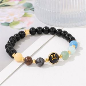 Wholesale Natural <b>Crystal</b> <b>Healing</b> Anxiety Jewelry Elastic Constellations <b>Crystal</b> Energy 7 Chakra 12 Zodiac Bead <b>Bracelets</b> - Product Image 4