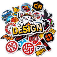 Autocollant adhésif de logo personnalisé luxueux étiquette de bagage décorative au Laser arc-en-ciel brillant PP PVC vinyle étiquette de remerciement pour l'artisanat